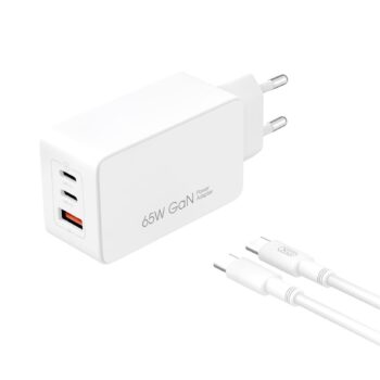 XO CE13 ΦΟΡΤΙΣΤΗΣ 65W GAN ΜΕ ΚΑΛΩΔΙΟ PD ΣΕ TYPE-C, ΛΕΥΚΟ