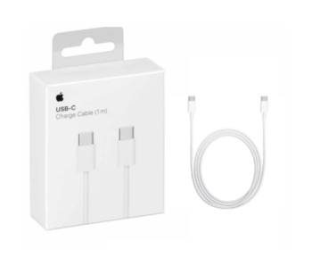 Apple Braided USB 2.0 Cable USB-C male – USB-C Λευκό 1m (MQKJ3ZM/A)