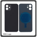 HQ OEM Συμβατό Για iPhone 12 (A2403, A2172, A2402) Premium Aftermarket Rear Back Battery Cover with Camera Big Hole Πίσω Κάλυμμα Πλάτη Καπάκι Μπαταρίας Black Μαύρο (Premium A+)
