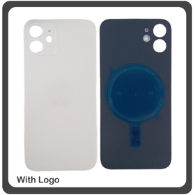 HQ OEM Συμβατό Για iPhone 12 (A2403, A2172, A2402) Premium Aftermarket Rear Back Battery Cover with Camera Big Hole Πίσω Κάλυμμα Πλάτη Καπάκι Μπαταρίας White Άσπρο (Premium A+)