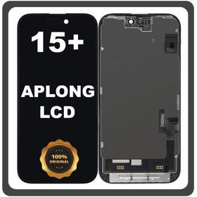 Original For Apple iPhone 15 Plus (A3094, A2847, A3093, A3096) APLONG LCD Οθόνη + Touch Screen Digitizer Black