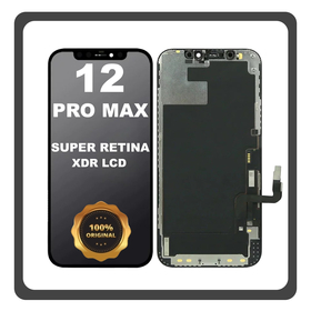 Original FOG For Apple iPhone 12 Pro Max (A2411, A2342) Super Retina XDR OLED LCD Οθόνη + Touch Screen Digitizer Black