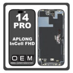 HQ OEM For Apple iPhone 14 Pro (A2890, A2650) InCell FHD LCD Οθόνη + Touch Screen Digitizer Diagnosable Black