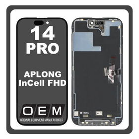 HQ OEM For Apple iPhone 14 Pro (A2890, A2650) InCell FHD LCD Οθόνη + Touch Screen Digitizer Diagnosable Black