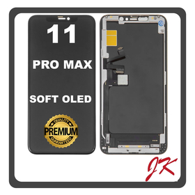 HQ OEM For Apple iPhone 11 Pro Max (A2218, A2161) JK SOFT OLED Οθόνη + Touch Screen Digitizer Black