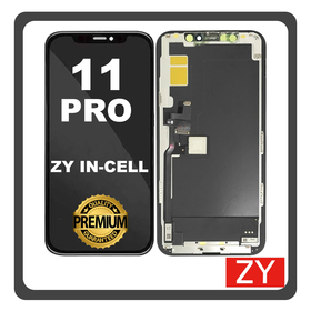 HQ OEM For Apple iPhone 11 Pro (A2215, A2160) ZY InCell LCD Οθόνη + Touch Screen Digitizer With IC Removable Black