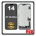 HQ OEM For Apple iPhone 14 (A2882, A2649), ZY InCell LCD Οθόνη + Touch Screen Digitizer With IC Removable Black