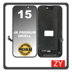 HQ OEM For Apple iPhone 15 (A3090, A2846) ZY InCell LCD Οθόνη + Touch Screen Digitizer With IC Removable Black