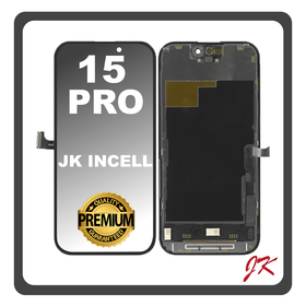 HQ OEM For iPhone 15 Pro (A2848, A3101) JK InCell LCD Οθόνη + Touch Screen Digitizer Black
