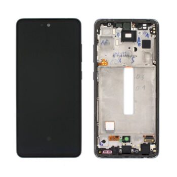 Original Samsung Galaxy A52s 5G (SM-A528B, SM-A528B/DS) Super AMOLED LCD Display + Touch Screen Digitizer + Frame White GH82-26861A