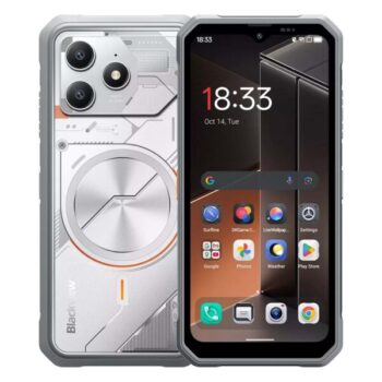 BLACKVIEW OCTA-CORE RUGGED PHONE 6.56′ (8GB+128GB) NFC ANDROID 16 WITH PROTECTIVE CASE ARMOR GREY