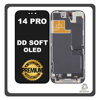 HQ OEM For Apple iPhone 14 Pro (A2890, A2650) DD SOFT OLED LCD Οθόνη + Touch Screen Digitizer Black