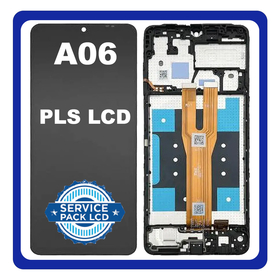 Original Samsung Galaxy A06 4G (SM-A065F, SM-A065F/DS) PLS LCD Οθόνη + Touch Screen Digitizer + Frame Black GH81-26440A