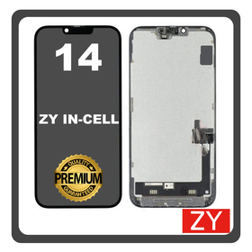 HQ OEM For Apple iPhone 14 (A2882, A2649), ZY InCell LCD Οθόνη + Touch Screen Digitizer With IC Removable Black