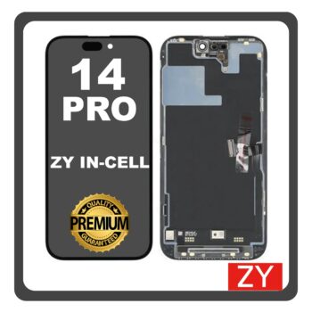 HQ OEM For Apple iPhone 14 Pro (A2890, A2650) ZY InCell LCD Οθόνη + Touch Screen Digitizer With IC Removable Black