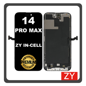 HQ OEM For Apple iPhone 14 Pro Max (A2894, A2651), ZY InCell LCD Οθόνη + Touch Screen Digitizer With IC Removable Black