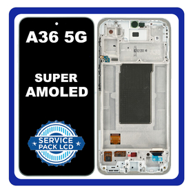 Original Samsung Galaxy A36 5G (SM-A366E, SM-A366E/DS) Super AMOLED LCD Οθόνη + Touch Screen Digitizer + Frame Bezel GH82-36841B
