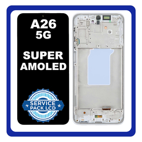 Original Samsung Galaxy A26 5G (SM-A266B) Super AMOLED LCD Οθόνη + Touch Screen Digitizer + Frame Bezel GH82-37049B
