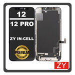 Apple iPhone 12 HQ OEM (A2403, A2172) / iPhone 12 Pro (A2407, A2341) ZY InCell LCD Οθόνη + Touch Screen Digitizer With IC Removable Black