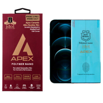IPHONE 12/12 PRO IDOL 1991 POLYMER NANOTECH FILM  6.1" APEX FULL COVER WITH INSTALLATION KIT