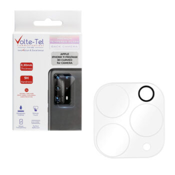 IPHONE 11 PRO  VOLTE-TEL TEMPERED GLASS 5.8"/11 PRO MAX 6.5" 9H 0.30mm 3D CURVED NIGHT PHOTOGRAPHY EFFECT FOR CAMERA